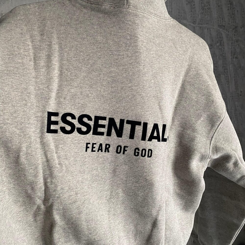 Fear of God Essentials Hoodie Dark Oatmeal - Picture 4 of 9